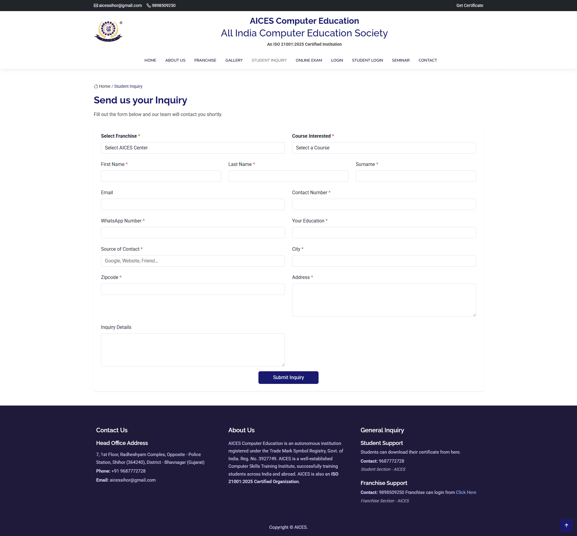 AICES — Computer Education & Franchise Platform screen 4