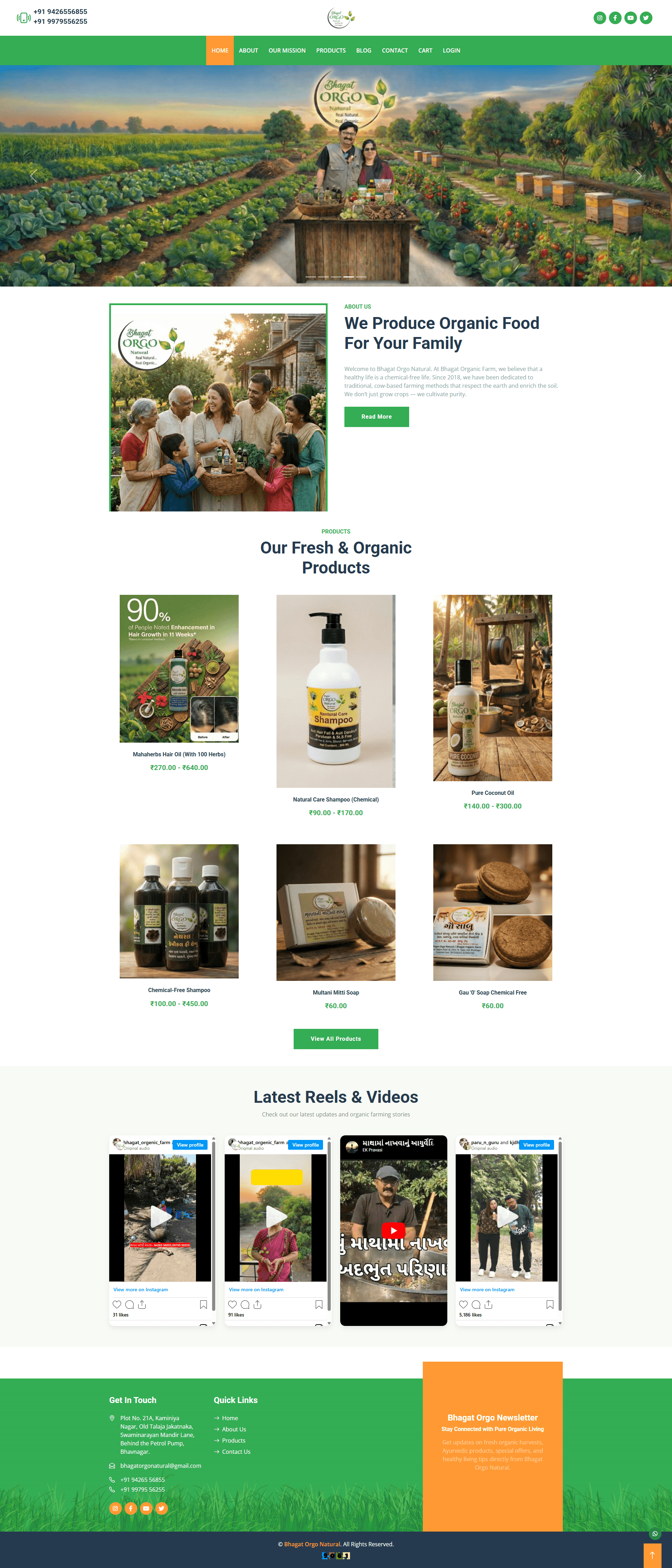 Bhagat Orgo Natural — Organic D2C Platform