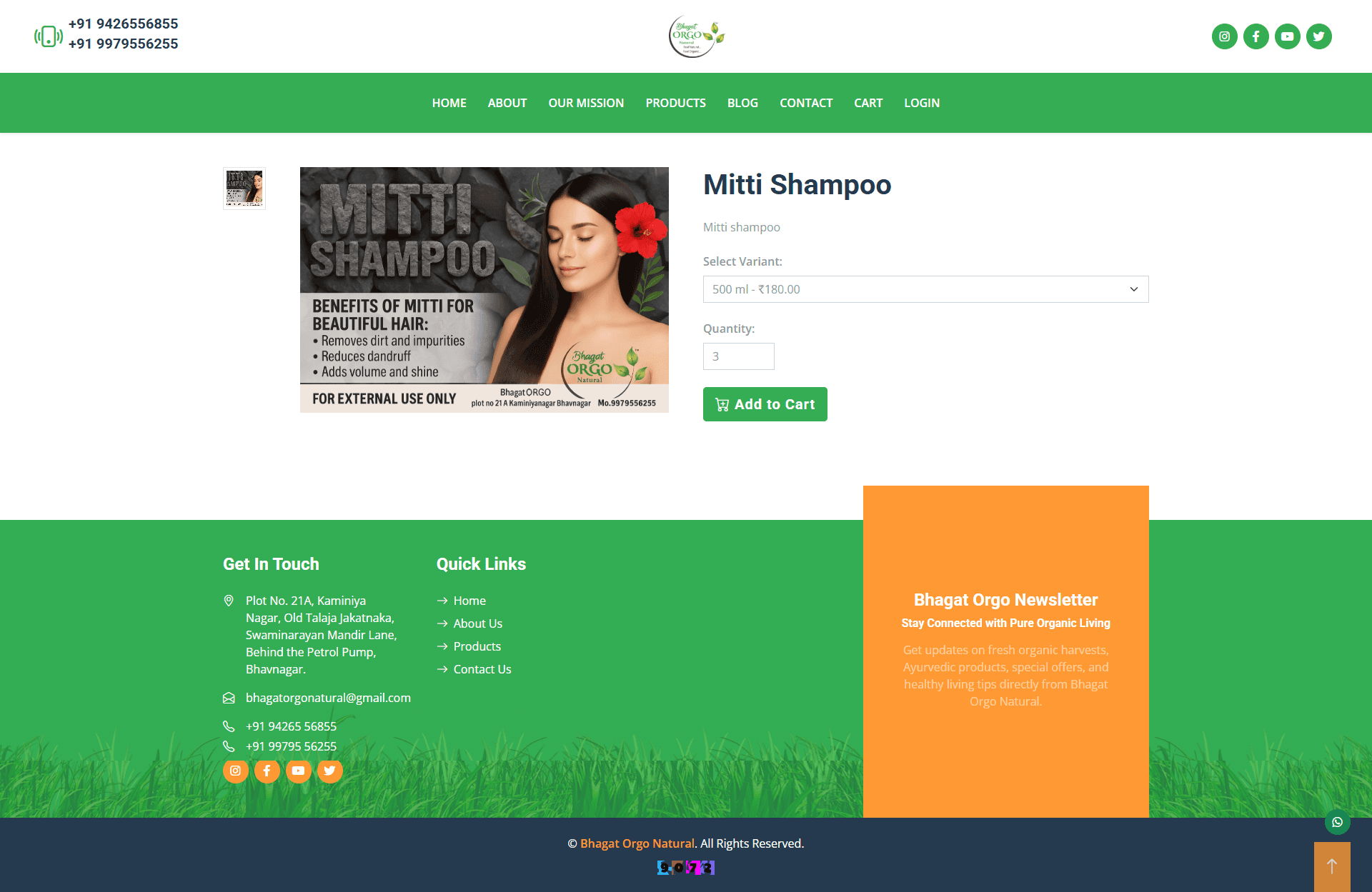 Bhagat Orgo Natural — Organic D2C Platform screen 3