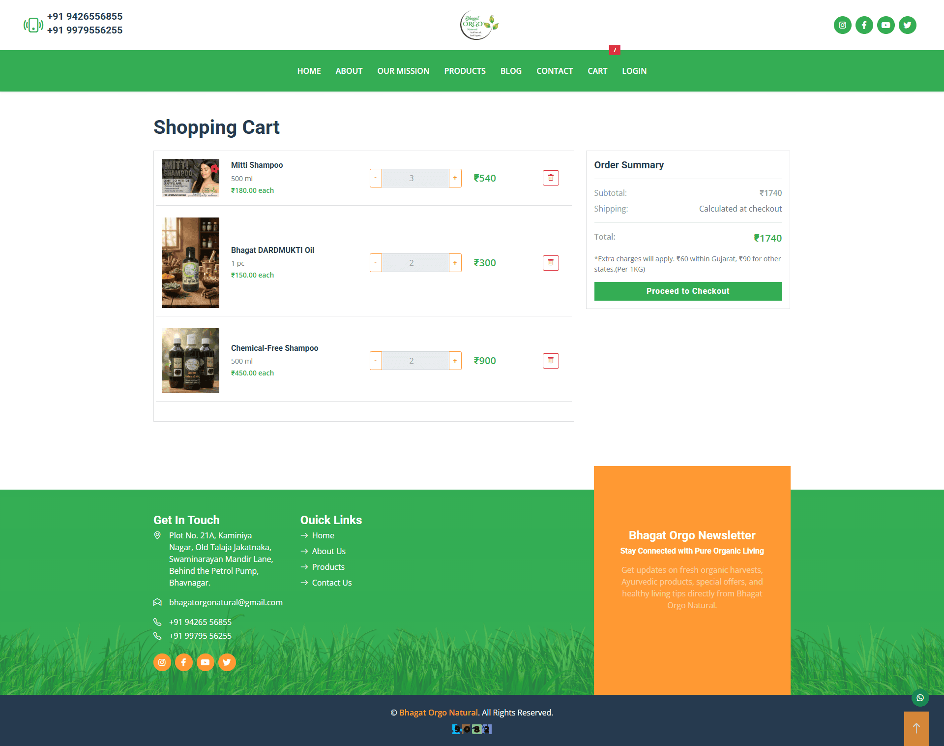 Bhagat Orgo Natural — Organic D2C Platform screen 4