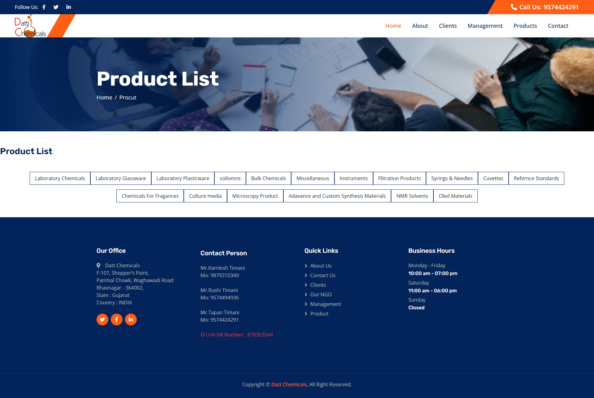 Datt Chemicals — Industrial & Laboratory Supply screen 2